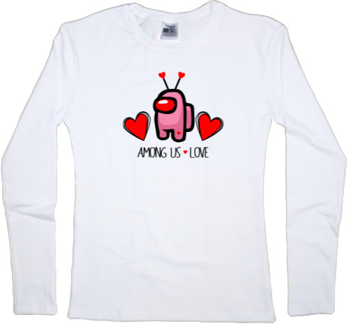 Women's Longsleeve Shirt - among us love 2 - Mfest