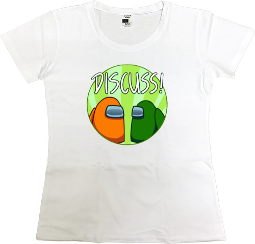 Women's Premium T-Shirt - Among Us Discuss - Mfest