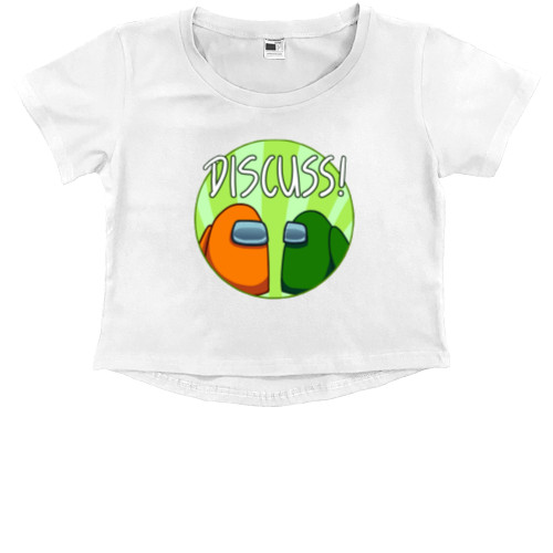 Among Us - Kids' Premium Cropped T-Shirt - Among Us Discuss - Mfest