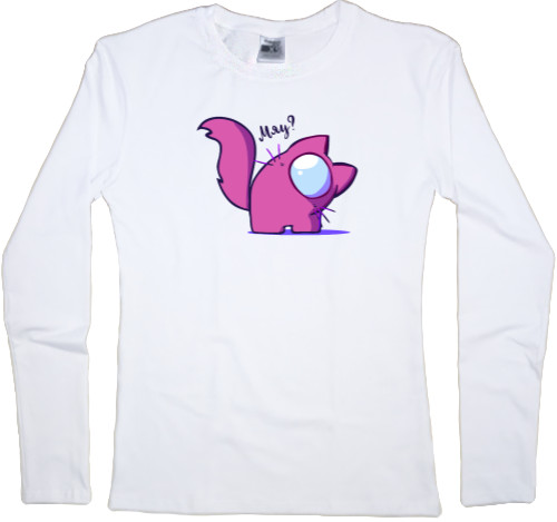 Women's Longsleeve Shirt - among us cat - Mfest