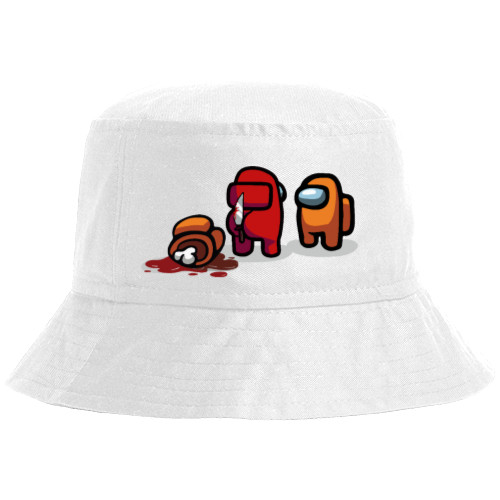 Bucket Hat - among us red and orange - Mfest