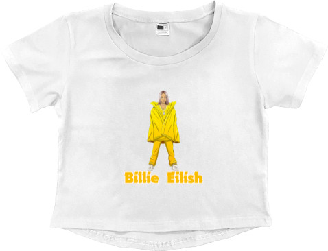 Women's Cropped Premium T-Shirt - billie eilish 8 - Mfest