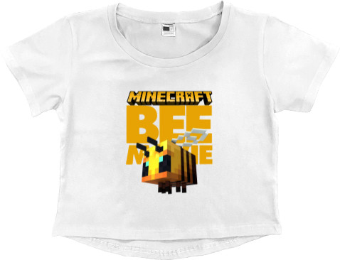 Кроп - топ Премиум Женский - BEE MOVIE Minecraft - Mfest