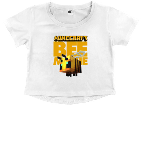 Kids' Premium Cropped T-Shirt - BEE MOVIE Minecraft - Mfest