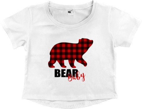 Women's Cropped Premium T-Shirt - baby bear - Mfest