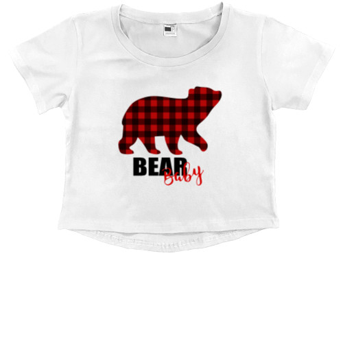 Kids' Premium Cropped T-Shirt - baby bear - Mfest