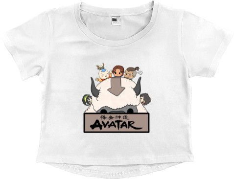 Women's Cropped Premium T-Shirt - avatar la leyenda de aang - Mfest