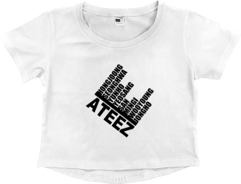 Women's Cropped Premium T-Shirt - Ateez 2 - Mfest