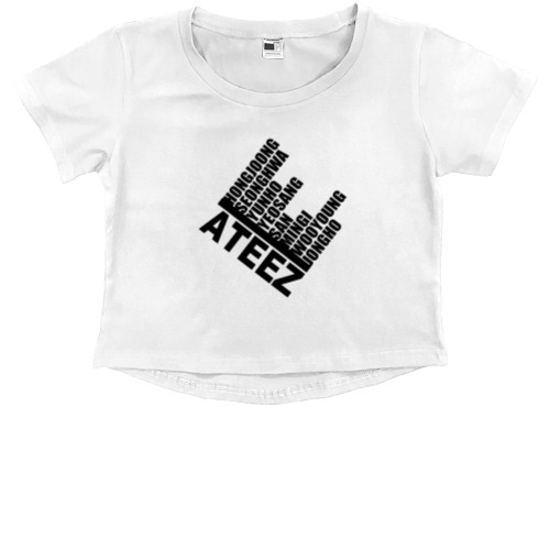 Kids' Premium Cropped T-Shirt - Ateez 2 - Mfest