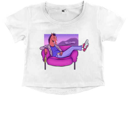 Kids' Premium Cropped T-Shirt - bojack 17 - Mfest