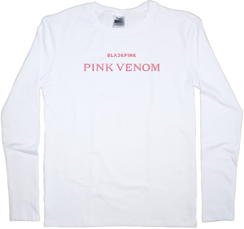 Лонгслив Мужской - blackpink pink venom logo - Mfest