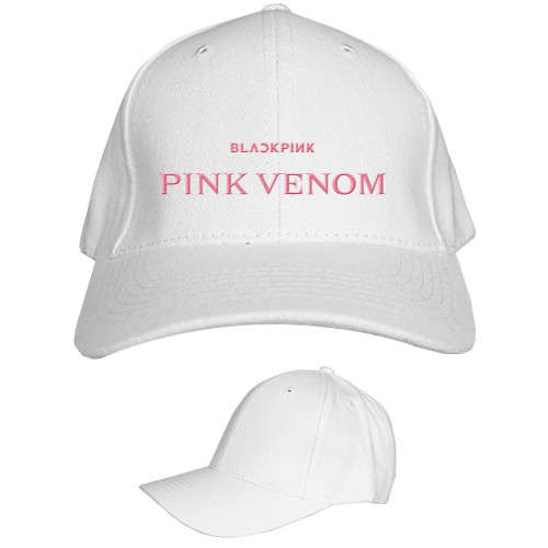 Кепка 6-панельная Детская - blackpink pink venom logo - Mfest