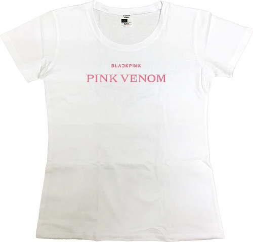 Women's Premium T-Shirt - blackpink pink venom logo - Mfest