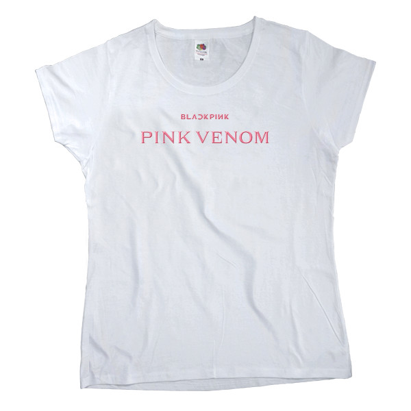 Women's T-shirt Fruit of the loom - blackpink pink venom logo - Mfest