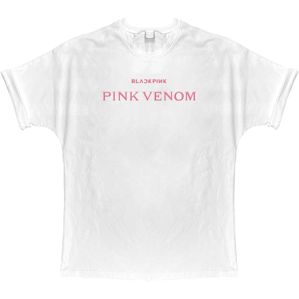 T-shirt Oversize - blackpink pink venom logo - Mfest