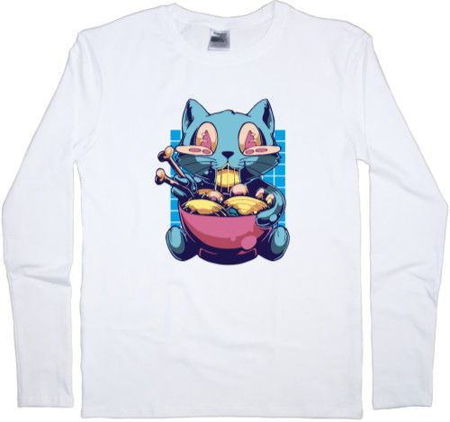 Men's Longsleeve Shirt - happy cat - Mfest