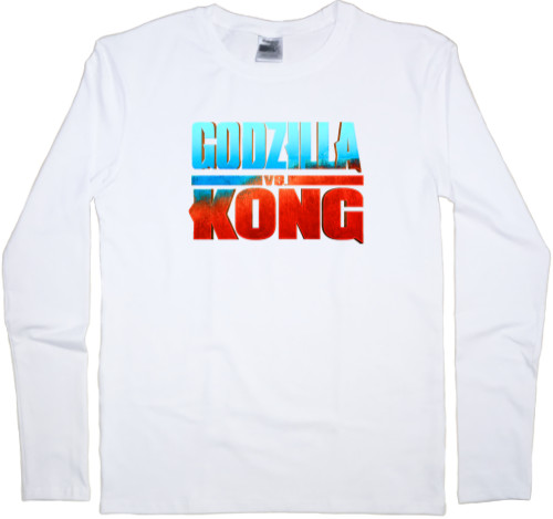 Kids' Longsleeve Shirt - godzilla vs kong logo - Mfest