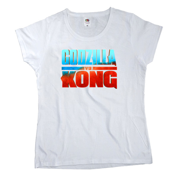 Women's T-shirt Fruit of the loom - godzilla vs kong logo - Mfest