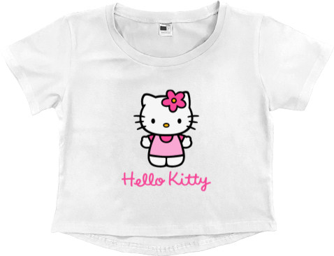 Women's Cropped Premium T-Shirt - hello kitty 2 - Mfest