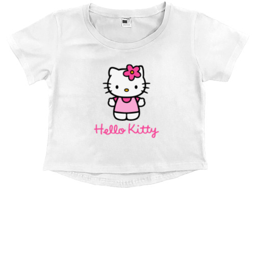 Kids' Premium Cropped T-Shirt - hello kitty 2 - Mfest