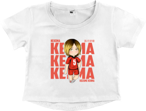 Women's Cropped Premium T-Shirt - Kozume Kenma - Mfest