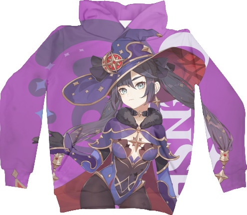 Kids' Hoodie 3D - mona genshin impact - Mfest