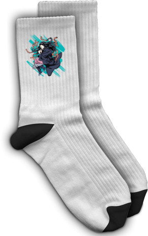 Socks - Незуко Kimetsu - Mfest