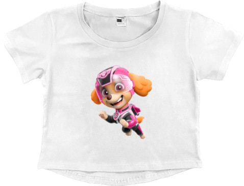 Women's Cropped Premium T-Shirt - Sky 2 - Mfest