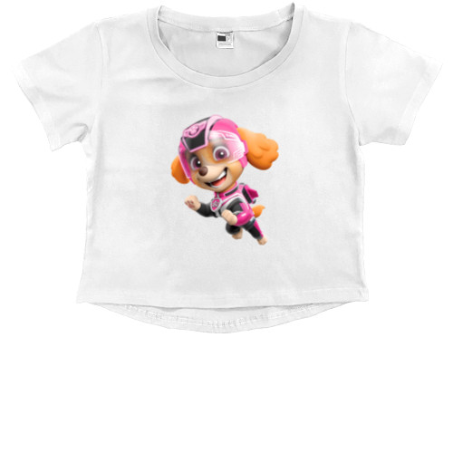 Kids' Premium Cropped T-Shirt - Sky 2 - Mfest