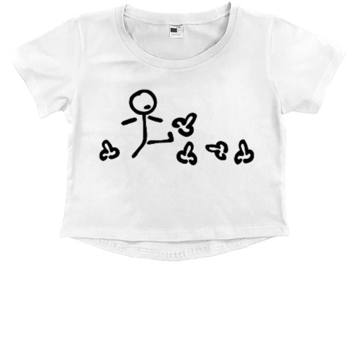 Kids' Premium Cropped T-Shirt - Пинаю - Mfest