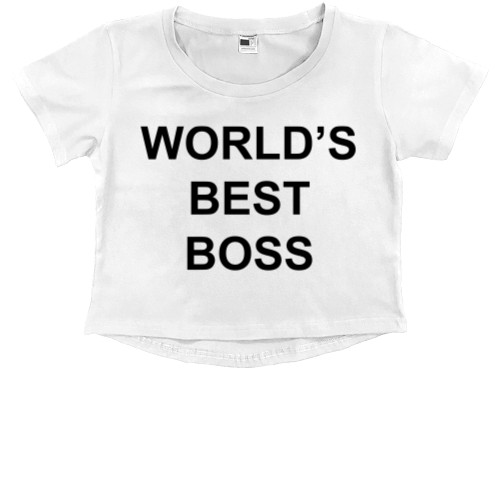 Кроп - топ Преміум Дитячий - Worlds best boss - Mfest