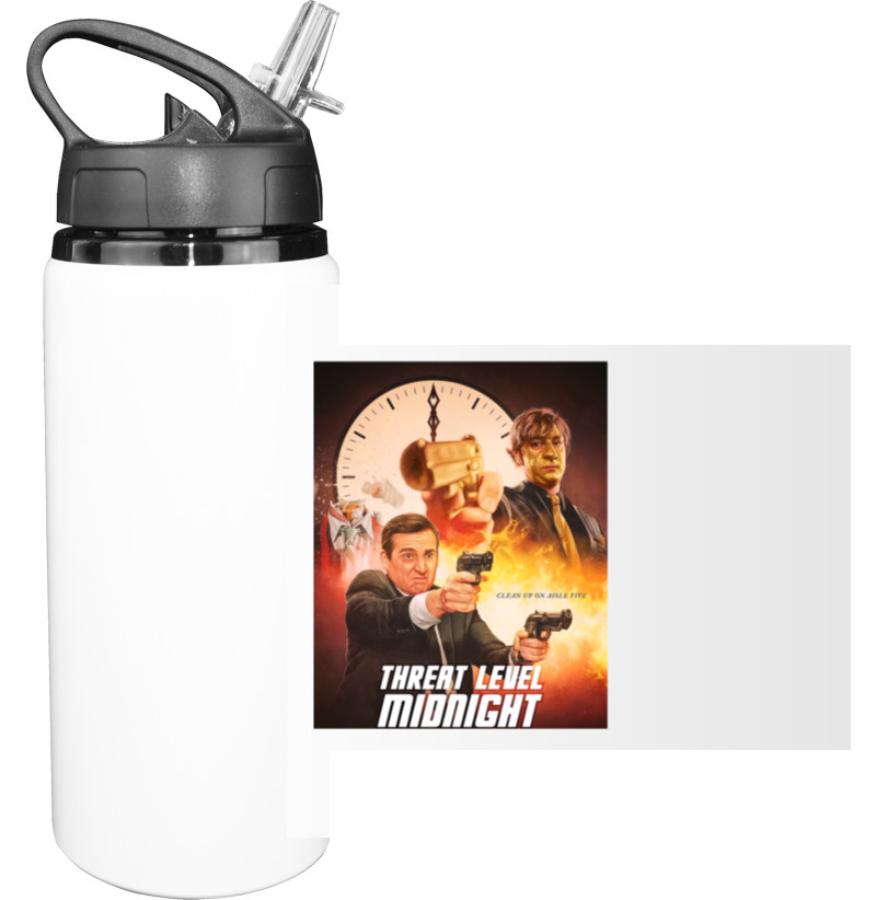 Sport Water Bottle - threat level midnight - Mfest