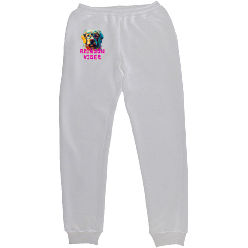 Women's Sweatpants - Rainbow dog, Colorful dog, Rainbow Vibes - Mfest