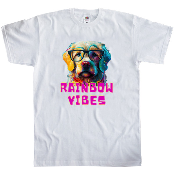 Kids' T-Shirt Fruit of the loom - Rainbow dog, Colorful dog, Rainbow Vibes - Mfest