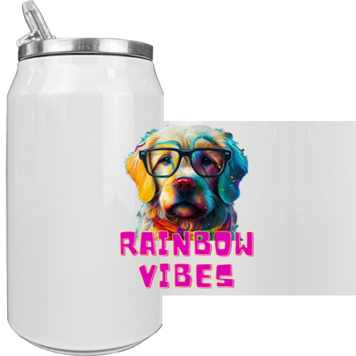 Aluminum Can - Rainbow dog, Colorful dog, Rainbow Vibes - Mfest