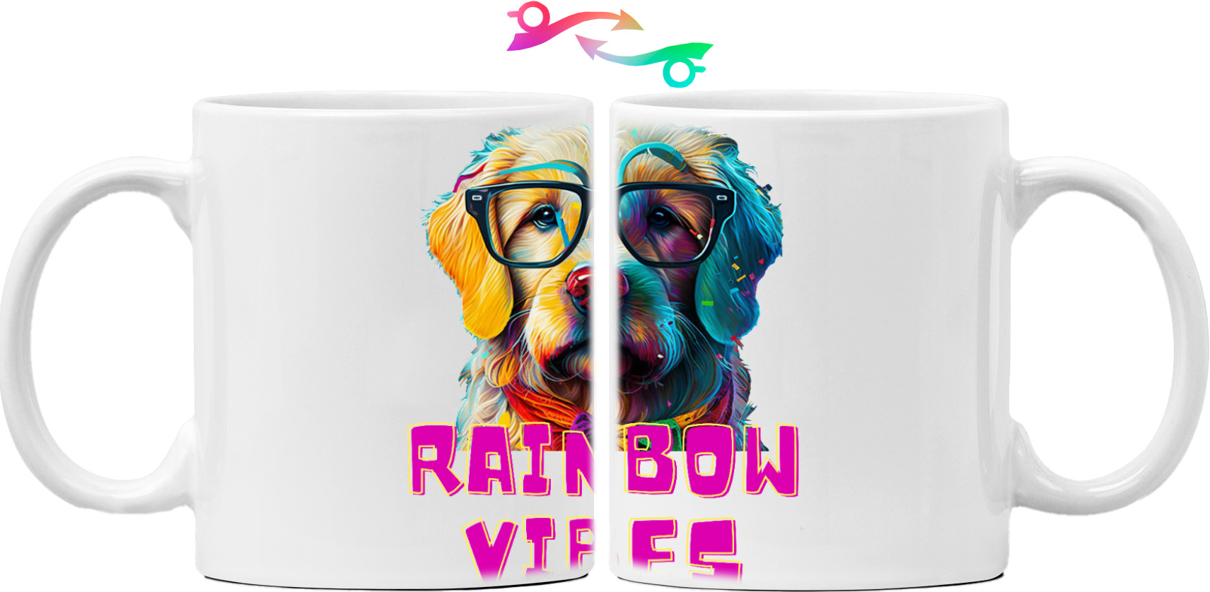 Собака Радуга, Colorful dog, Rainbow Vibes