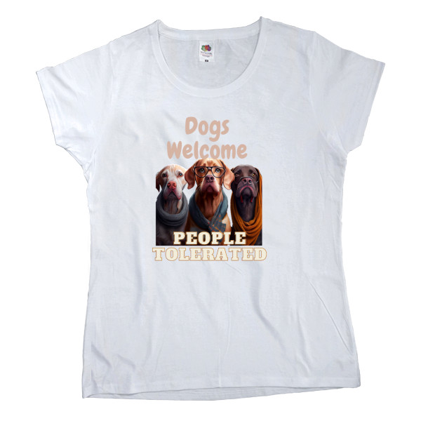 Women's T-shirt Fruit of the loom - Funny dogs saying - Mfest