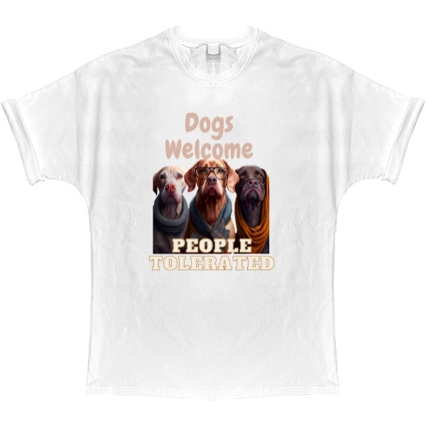 T-shirt Oversize - Funny dogs saying - Mfest