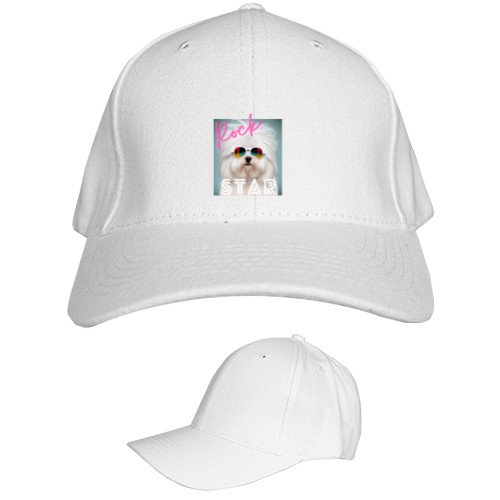 Kids' Baseball Cap 6-panel - Maltese, funny Maltese Rock Star - Mfest