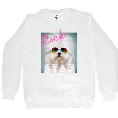 Men’s Premium Sweatshirt - Maltese, funny Maltese Rock Star - Mfest