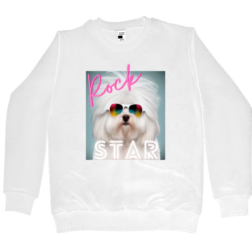 Kids' Premium Sweatshirt - Maltese, funny Maltese Rock Star - Mfest