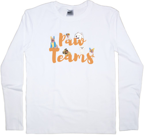 Kids' Longsleeve Shirt - Paw teams, cute dogs - Mfest