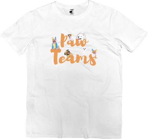 Men’s Premium T-Shirt - Paw teams, cute dogs - Mfest