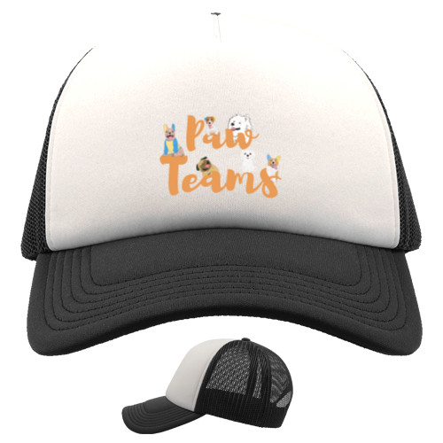 Kids' Trucker Cap - Paw teams, cute dogs - Mfest