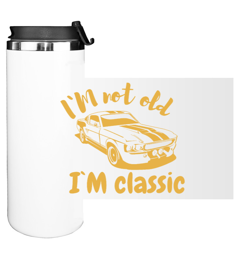 Water Bottle on Tumbler - Mustang Vintage car, I'm not old Im classic - Mfest