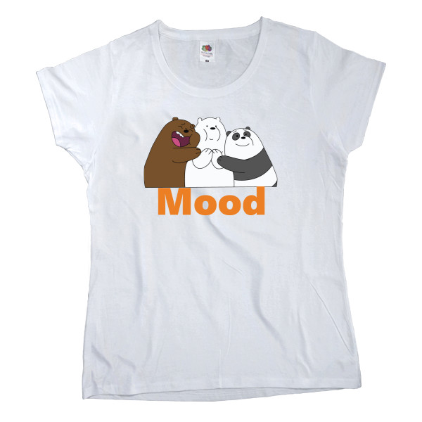 Women's T-shirt Fruit of the loom - Funny bears, bears mood, bears, pandas - Mfest