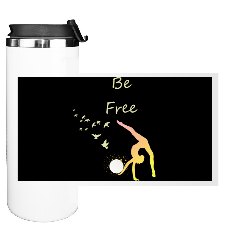 Water Bottle on Tumbler - Be free - Mfest