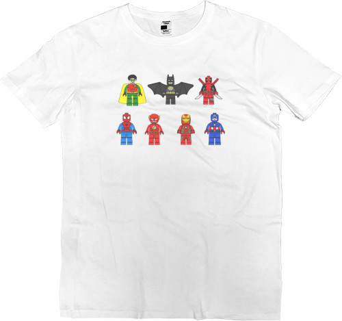 Men’s Premium T-Shirt - Lego Heroes DC/Marvel - Mfest