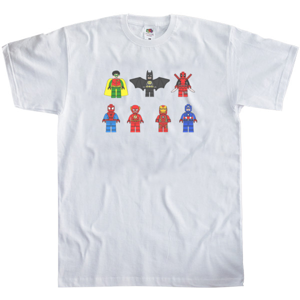 Kids' T-Shirt Fruit of the loom - Lego Heroes DC/Marvel - Mfest