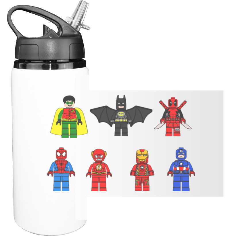 Sport Water Bottle - Lego Heroes DC/Marvel - Mfest